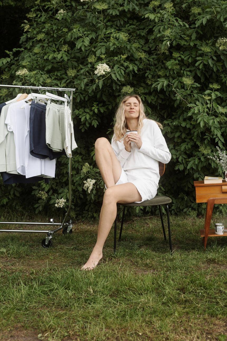 Céline Organic Cotton Long Sleeve V-Neck