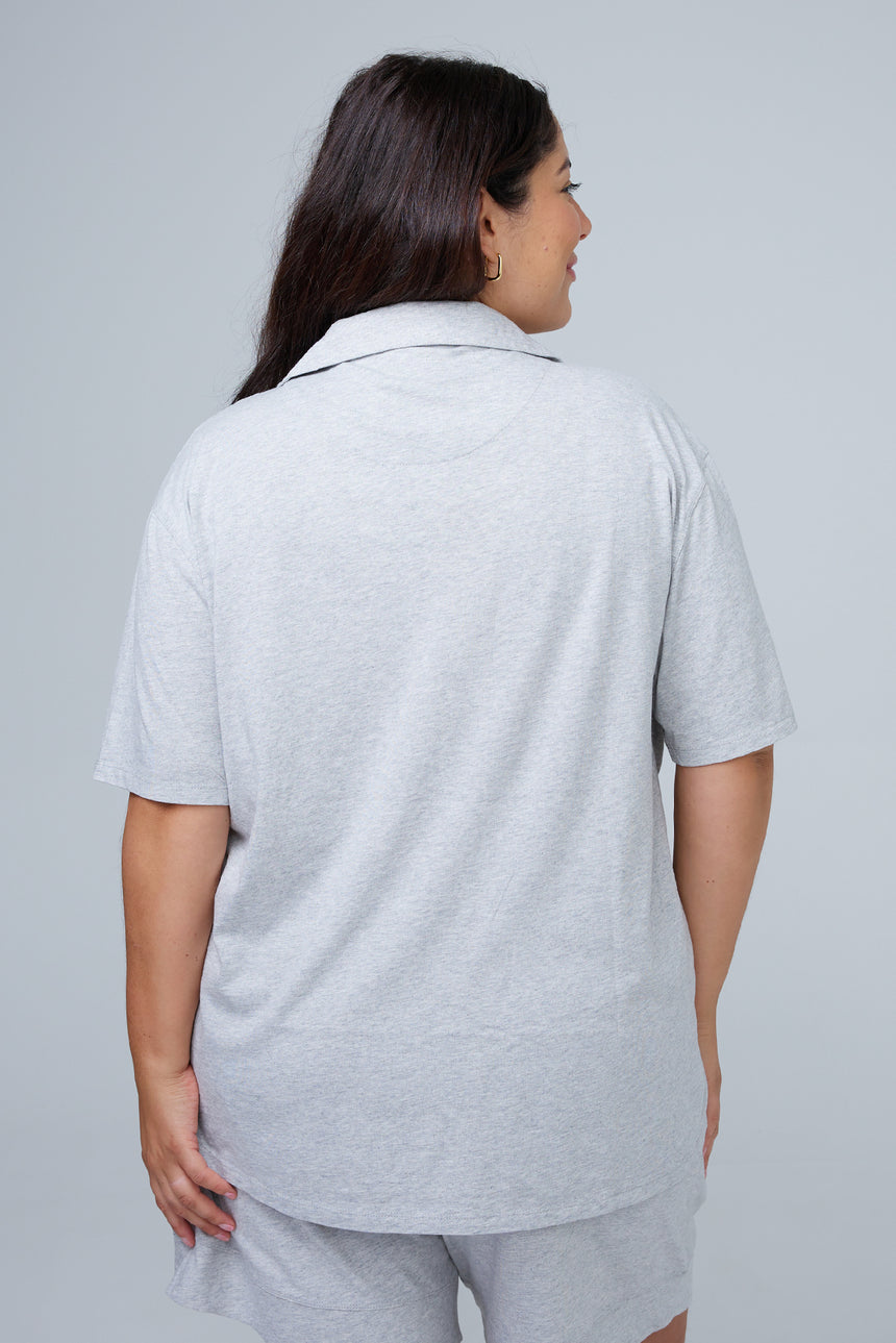 Ada RESET Button-Down Sleep and Lounge Top