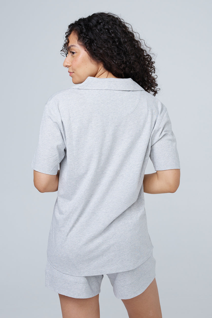 Ada RESET Button-Down Sleep and Lounge Top