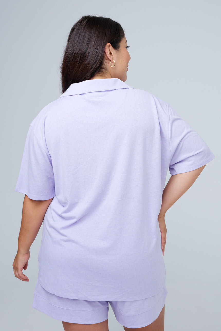 Ada RESET Button-Down Sleep and Lounge Top