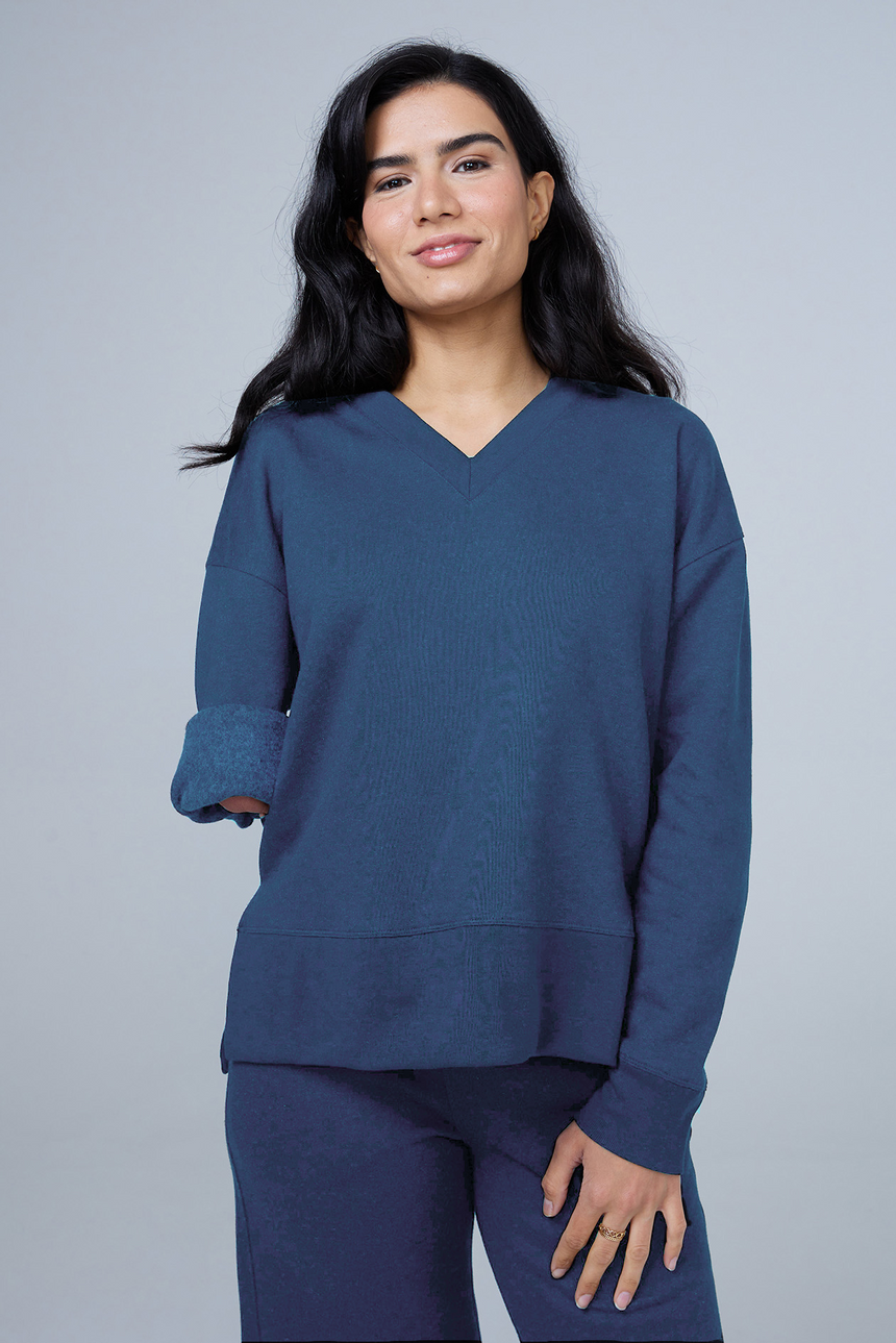 Grace RESET Brushed Fleece V-Neck Sweatshirt
