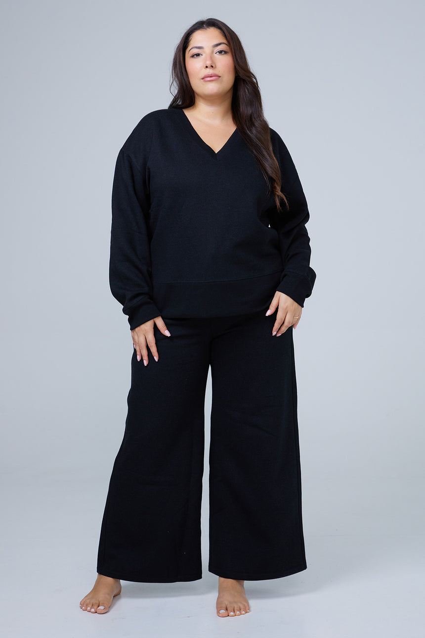 Grace RESET Brushed Fleece V-Neck Sweatshirt