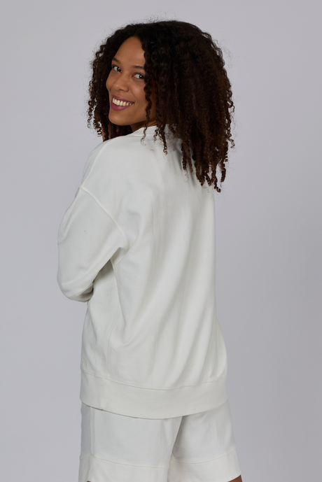 Céline Organic Cotton Long Sleeve V-Neck