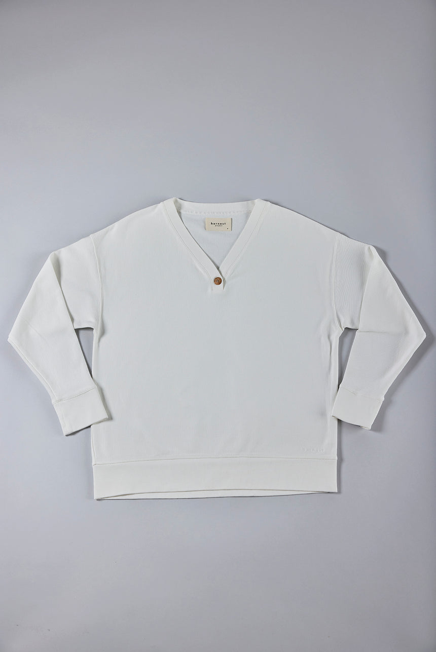 Céline Organic Cotton Long Sleeve V-Neck