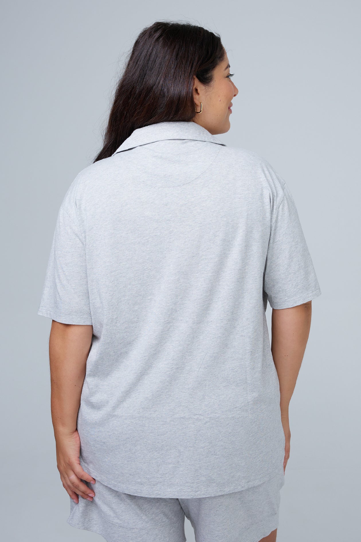 Ada RESET Button-Down Sleep and Lounge Top