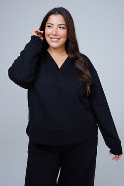 Grace RESET Brushed Fleece V-Neck Sweatshirt
