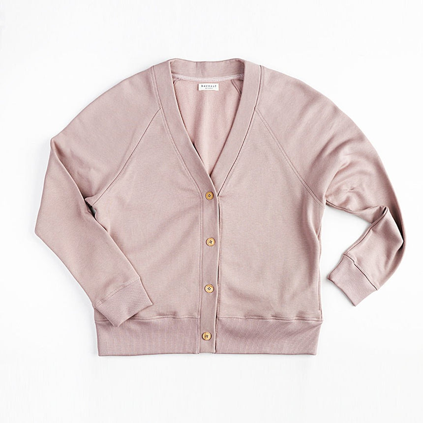 Caroline 100% Organic Cotton Brushed Fleece Cardigan