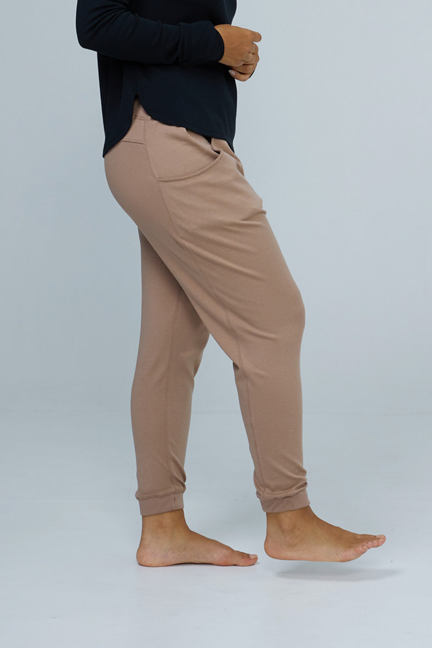 womens lounge jogger slouch loungewear-beige