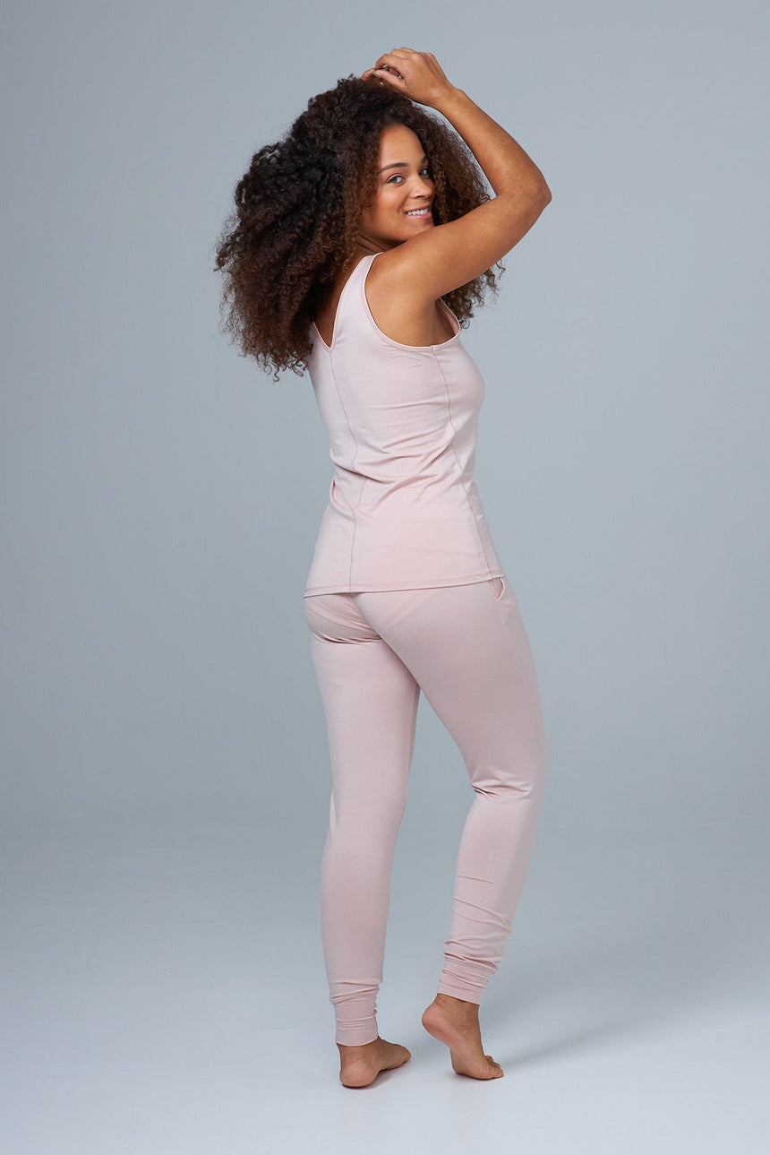 womens tank top, sleep shirt loungewear-pink