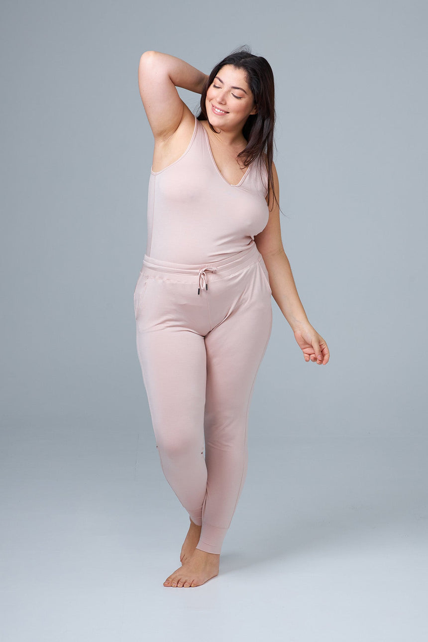 womens tank top sleep shirt loungewear-pink