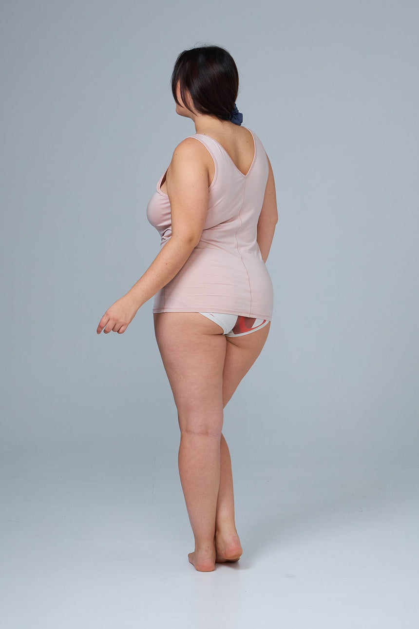 womens tank top sleep shirt loungewear-pink